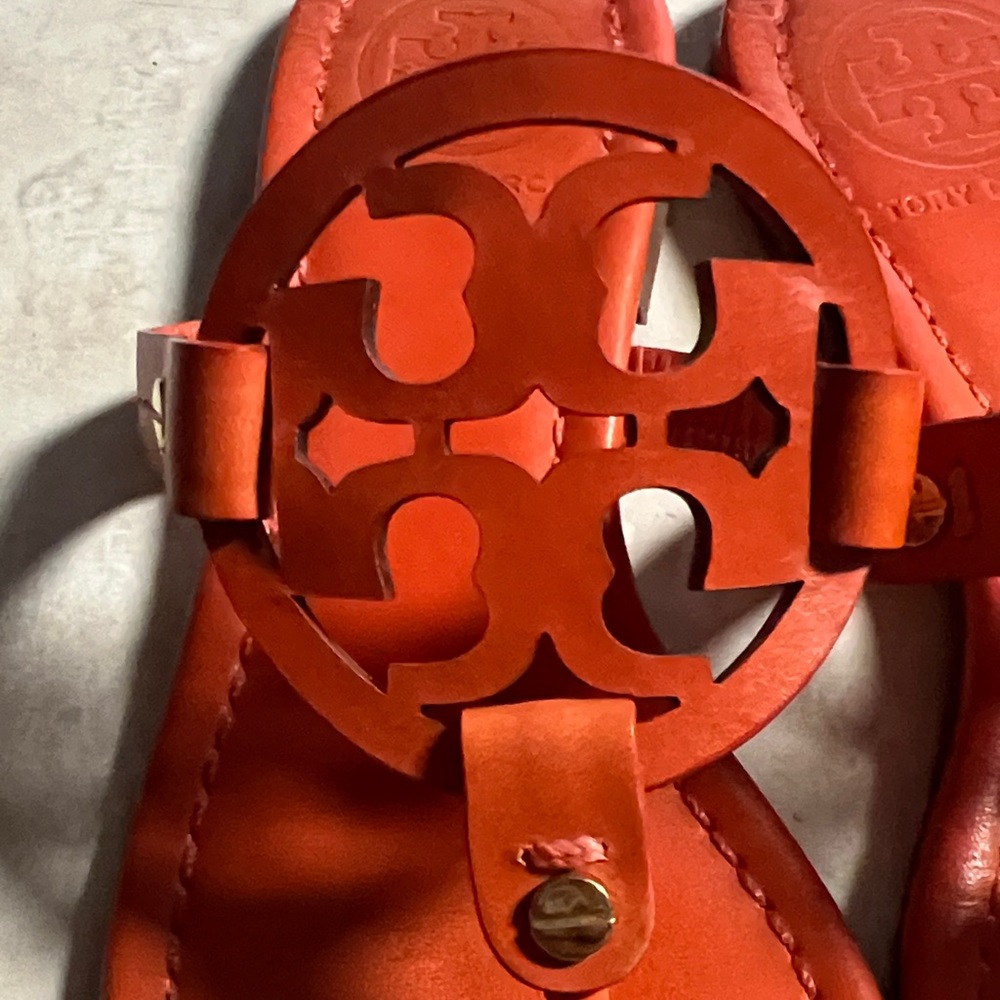 Tory Burch Vibrant Orange Thong Sandals - Picture 2 of 4